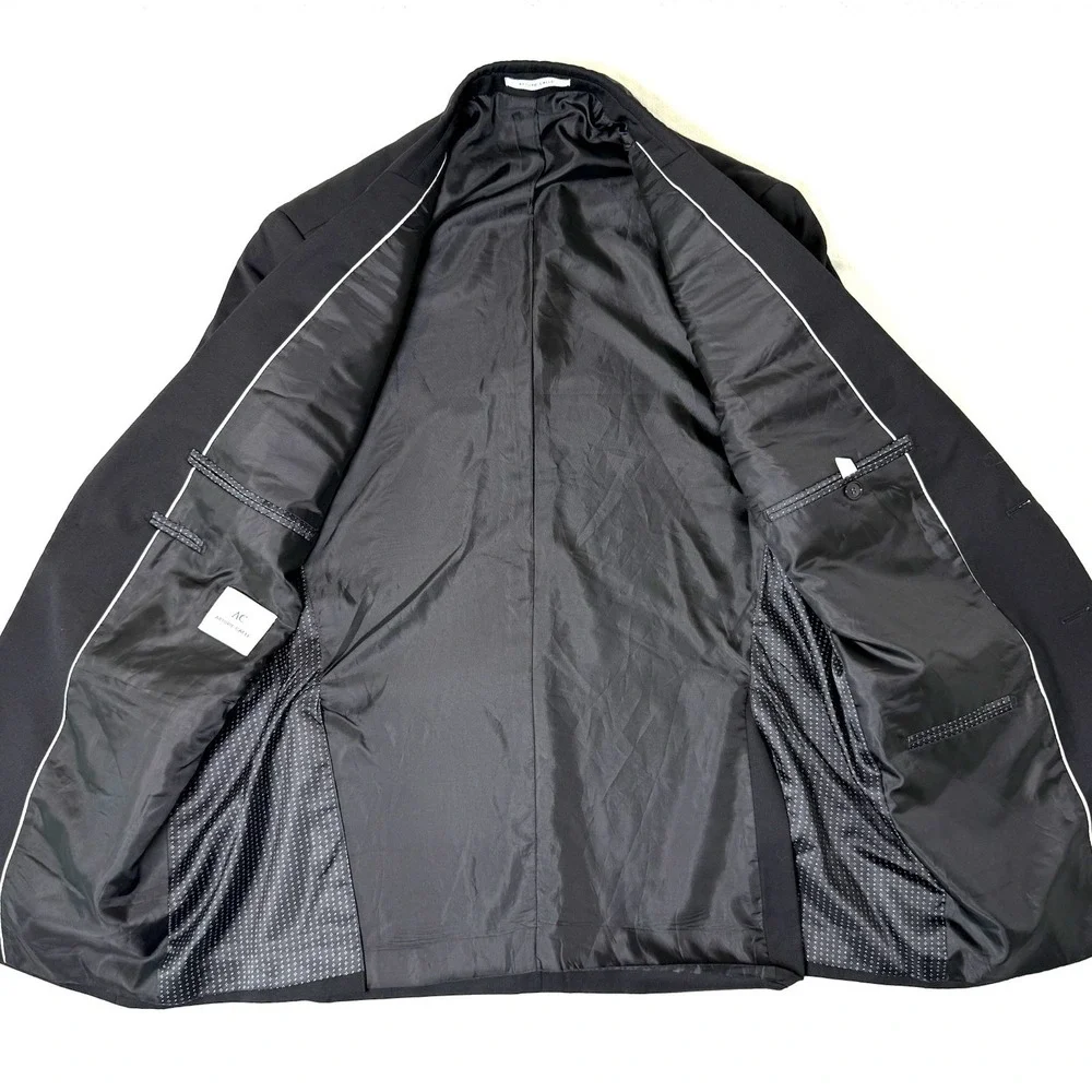 Arturo‎ Calle Men's Blazer Sport Coat Size 42R Black Wool Blend Jacket